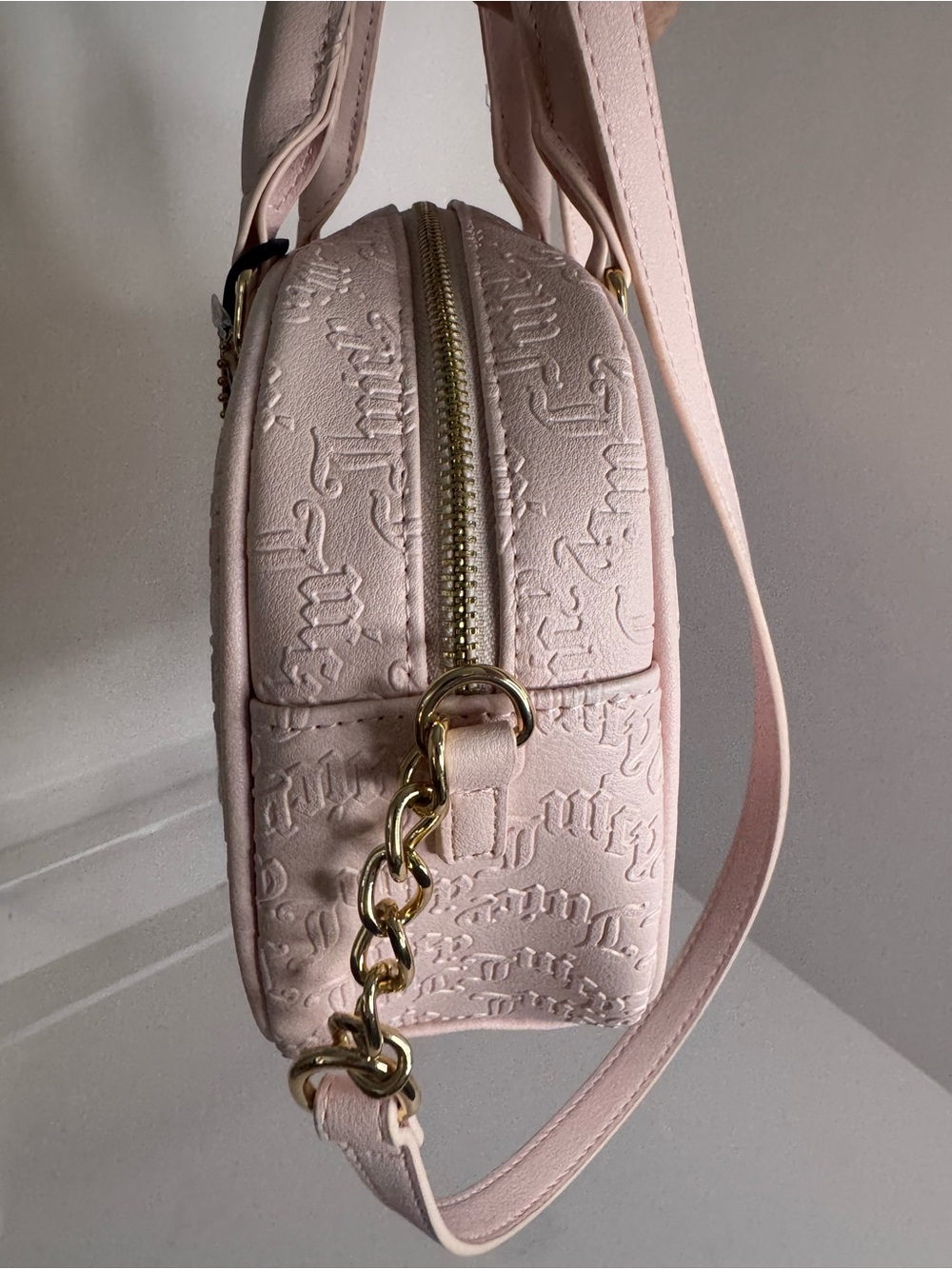#386 Juicy Couture NWT Pep in Her Step Crossbody Two-Way Bag Powder Blush - Picture 5 of 14